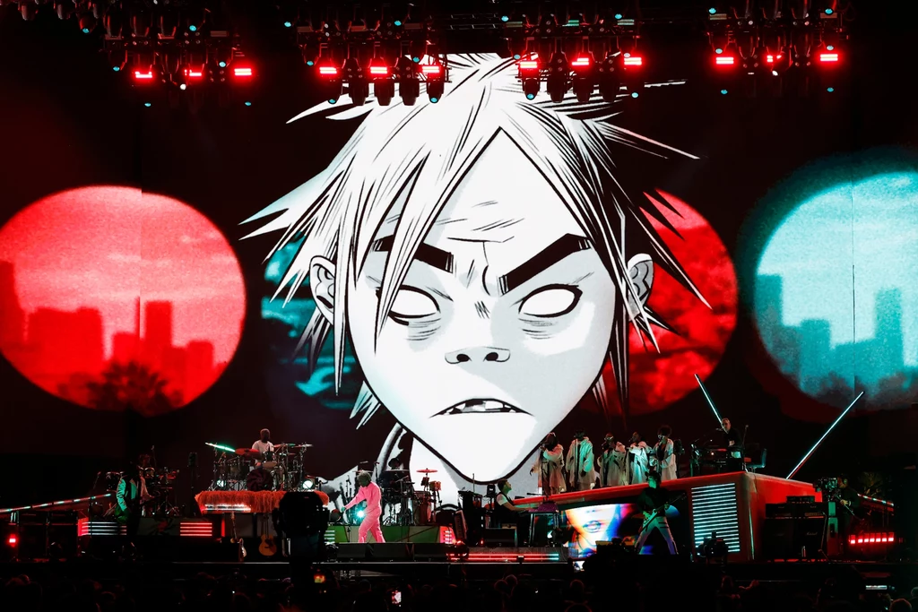 Gorillaz podczas koncertu Gorillaz podczas koncertu