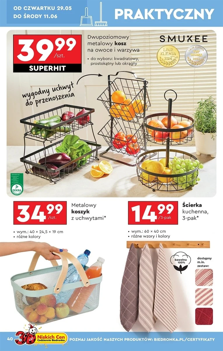 Mały wydatek, wielki efekt! Kosze kuchenne z Biedronki to hit tej wiosny