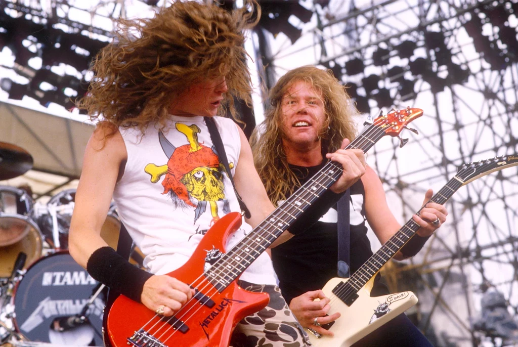 Metallica w 1987 r. - Jason Newsted i James Hetfield