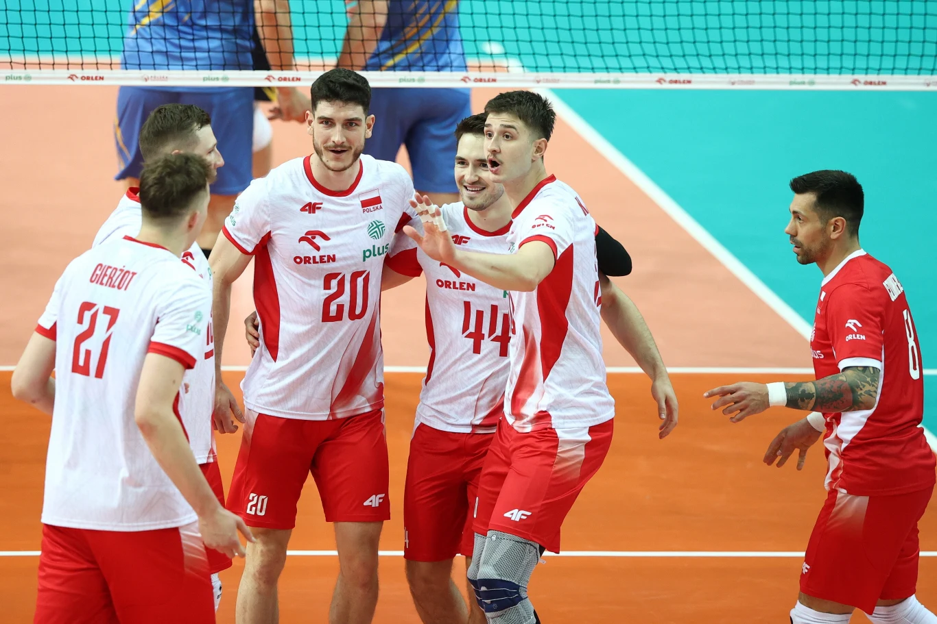 Polscy siatkarze w meczu z Ukrainą