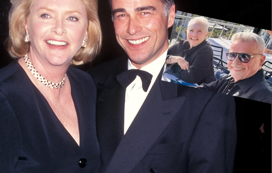 Susan Flannery i Ian Buchanan w 1997 roku oraz na najnowszej fotografii Susan Flannery i Ian Buchanan w 1997 roku oraz na najnowszej fotografii