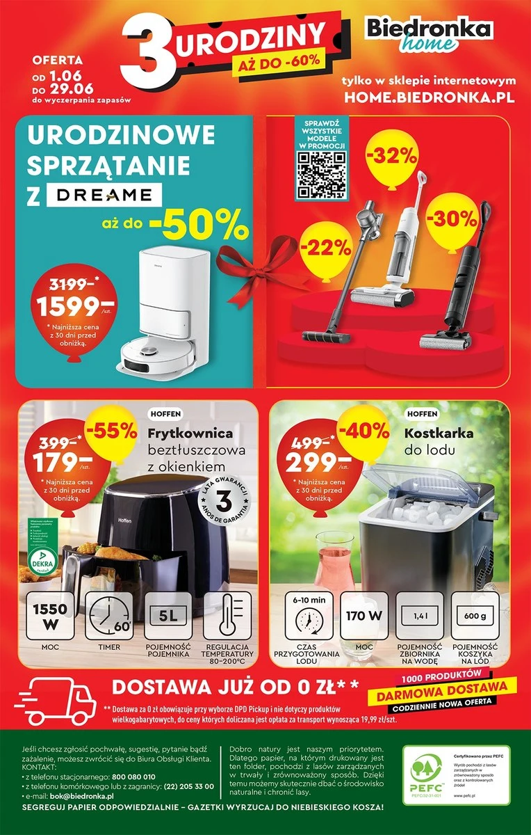 Promocje na 3 urodziny Biedronki Home