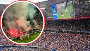 Włosi obrazili Francuzów, sektor paryżan "zapłonął". Gęsty dym na trybunach