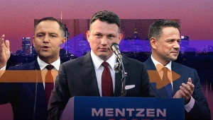 Wyniki exit poll wyborów prezydenckich 2025. Jak głosowali wyborcy Sławomira Mentzena? (Grafika: Aleksandra Włodarczyk)