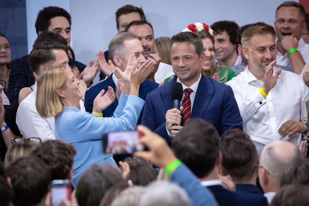 Rafał Trzaskowski podczas wieczoru wyborczego Rafał Trzaskowski podczas wieczoru wyborczego