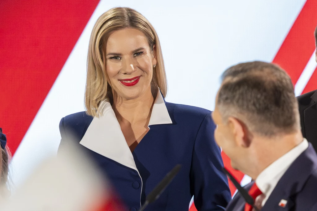 Marta Nawrocka, wieczór wyborczy Karola Nawrockiego Marta Nawrocka, wieczór wyborczy Karola Nawrockiego