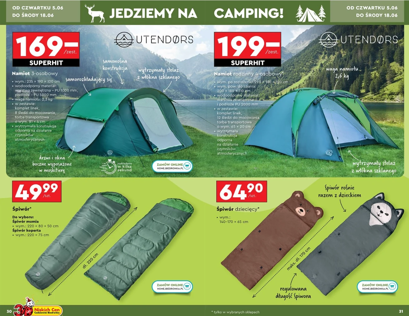 Camping w Biedronce! Tego sprzętu nie może zabraknąć na Twoim biwaku!