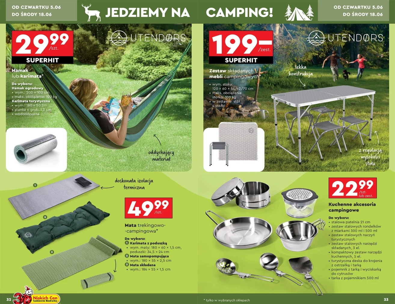 Camping w Biedronce! Tego sprzętu nie może zabraknąć na Twoim biwaku!