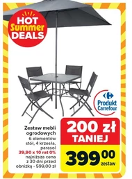 Zestaw mebli ogrodowych Carrefour