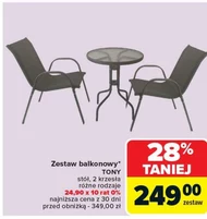 Zestaw mebli balkonowych
