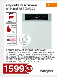 Zmywarka do zabudowy Whirlpool