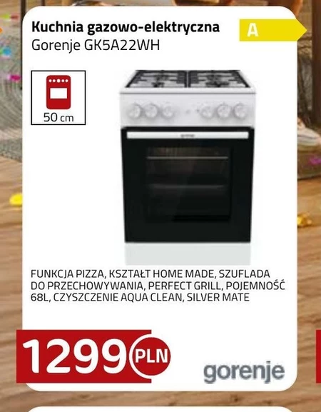 Kuchenka gazowo-elektryczna Gorenje