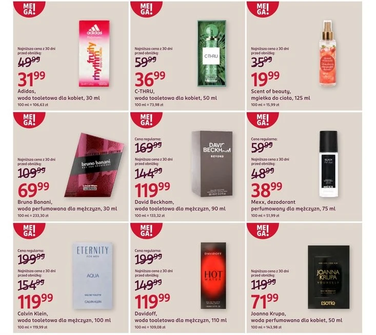 Perfumy taniej w Rossmannie 