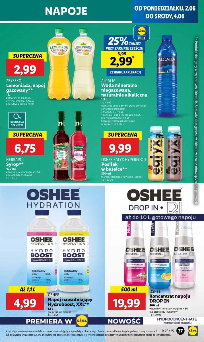 Hit sezonu! Syropy do saturatorów Oshee teraz w Lidlu za grosze!