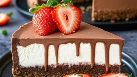 ​Ten sernik na zimno z truskawkami wygląda obłędnie. Smakuje jeszcze lepiej