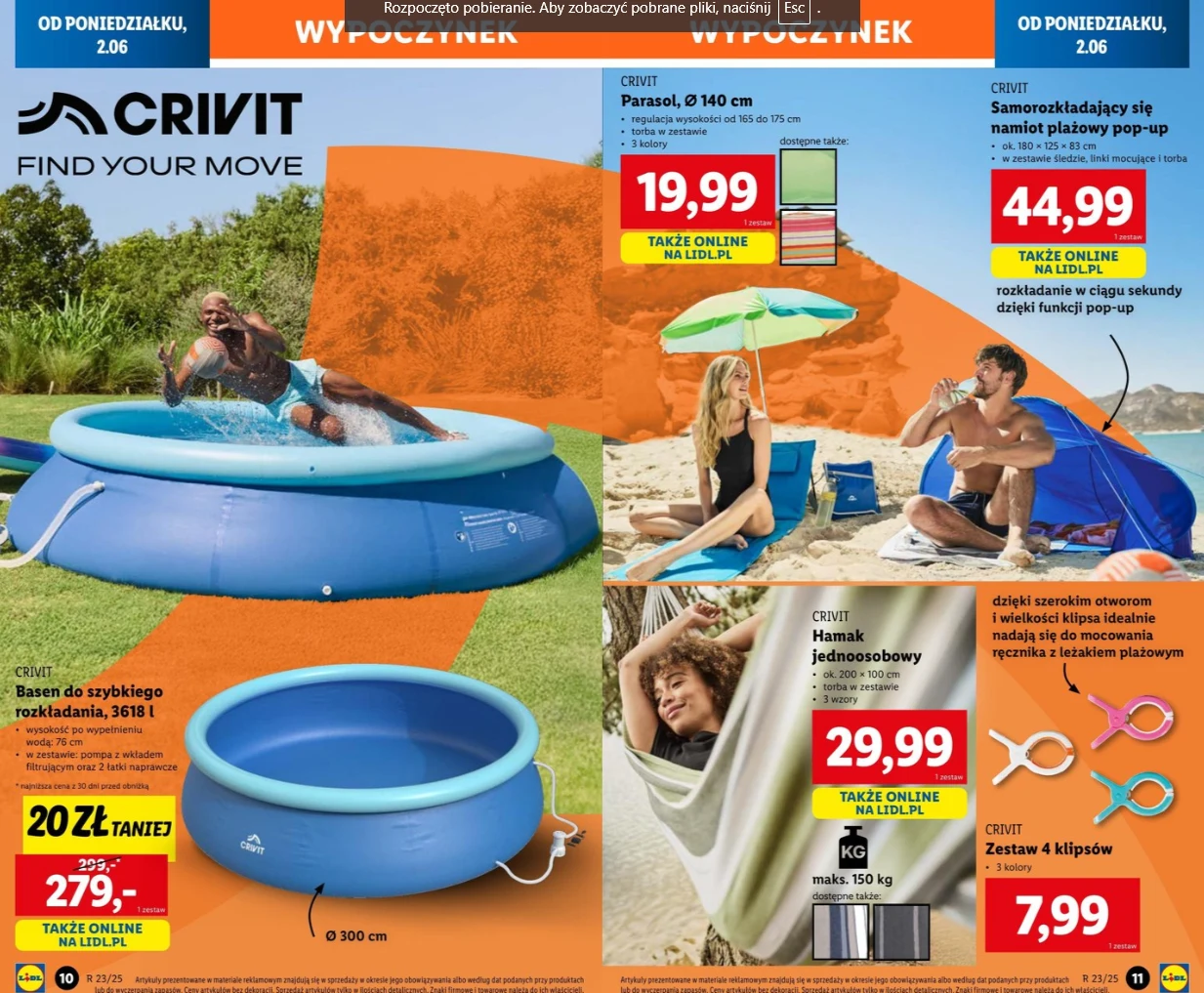 Sezon na relaks nad wodą otwarty! Lidl zaskakuje cenami na baseny i akcesoria