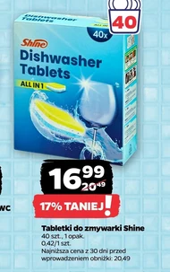 Tabletki do zmywarki Shine
