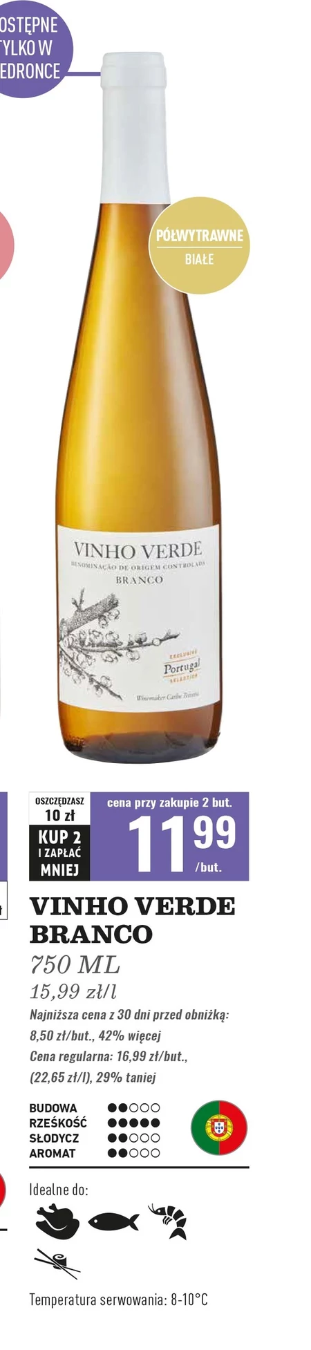 Напівсухе вино Vinho verde