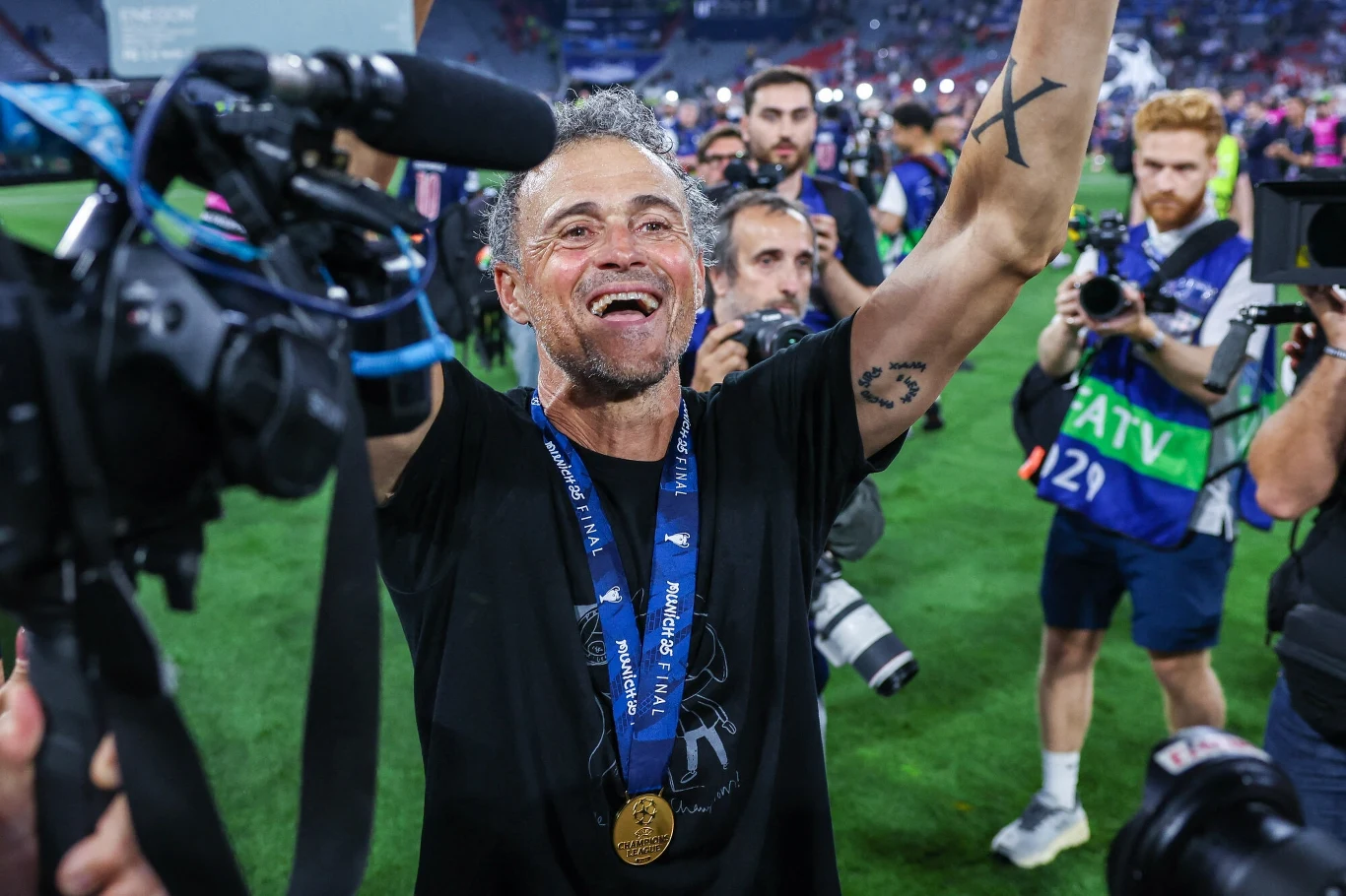 Luis Enrique po wygraniu Ligi Mistrzów, 31.05.2025 r. Luis Enrique po wygraniu Ligi Mistrzów, 31.05.2025 r.