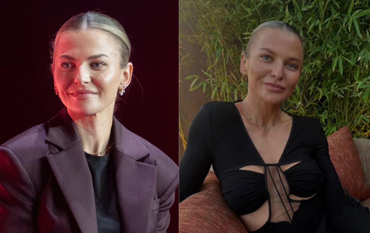 Anna Lewandowska zapozowała w krótkiej czarnej sukience Anna Lewandowska zapozowała w krótkiej czarnej sukience