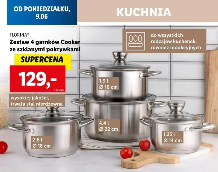 Zestaw garnków Florina w Lidlu Zestaw garnków Florina w Lidlu