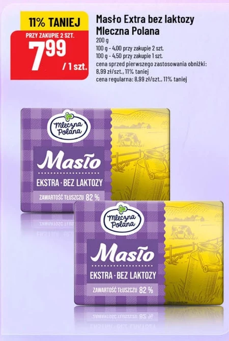 Masło bez laktozy Mleczna Polana