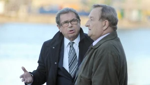 Janusz Gajos i Kazimierz Kaczor w filmie "Układ zamknięty"