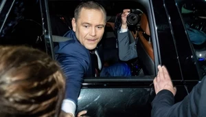 Karol Nawrocki po wyjściu z Pałacu Prezydenckiego po spotkaniu z Andrzejem Dudą