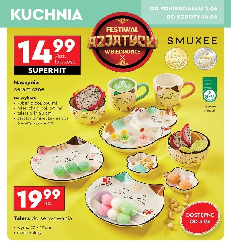Naczynia ceramiczne w Biedronce 
