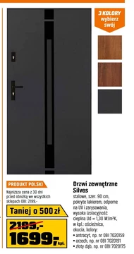 Drzwi zewnętrzne Orzech