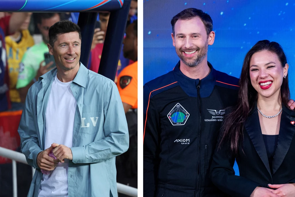Robert Lewandowski, Sławosz Uznański-Wiśniewski, Aleksandra Uznańska-Wiśniewska Robert Lewandowski, Sławosz Uznański-Wiśniewski, Aleksandra Uznańska-Wiśniewska