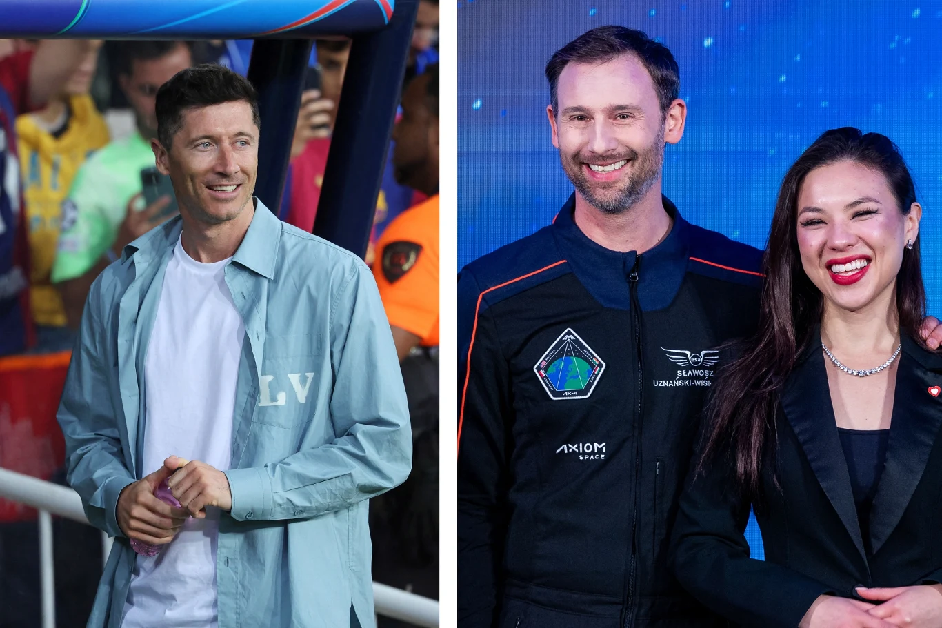 Robert Lewandowski, Sławosz Uznański-Wiśniewski, Aleksandra Uznańska-Wiśniewska Robert Lewandowski, Sławosz Uznański-Wiśniewski, Aleksandra Uznańska-Wiśniewska