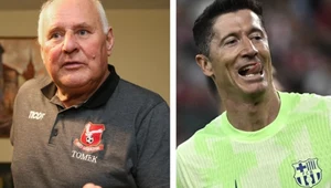 Jan Tomaszewski i Robert Lewandowski (Źródło: AFP/East News) 
