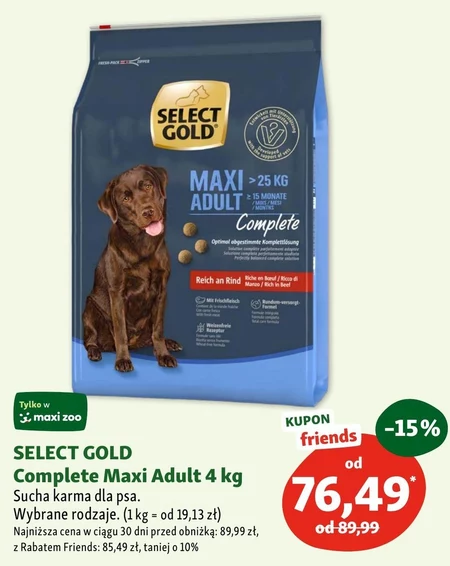 Karma dla psa Select Gold