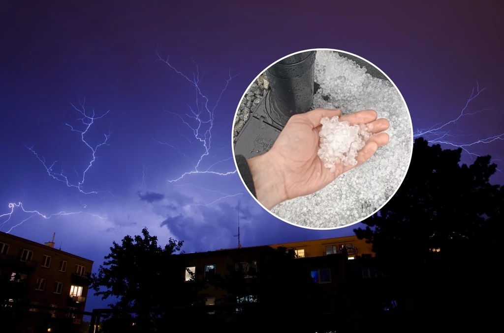 Burze przechodzą przez północną Polskę. Po południu i wieczorem pojawią się na południu. Lokalnie pada grad o średnicy do nawet 5 cm Burze przechodzą przez północną Polskę. Po południu i wieczorem pojawią się na południu. Lokalnie pada grad o średnicy do nawet 5 cm