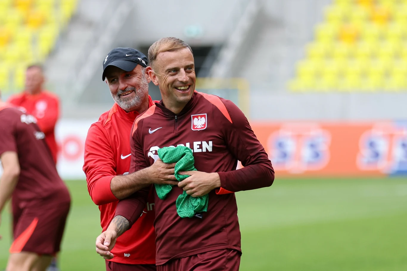 Kamil Grosicki i Michał Probierz