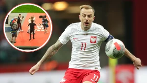 Grosicki utonął w ramionach żony. Poruszające sceny. Kibice wręcz oszaleli
