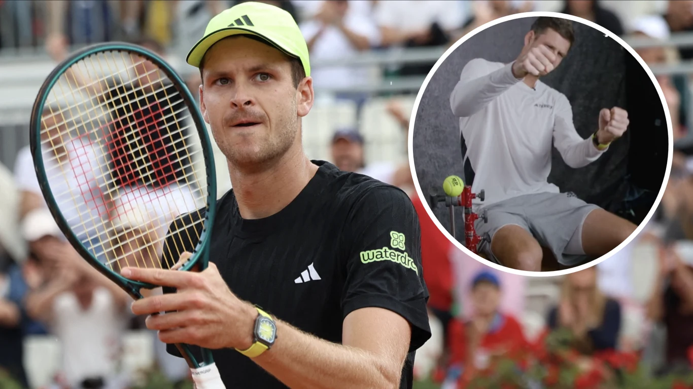 Hubert Hurkacz rozbawił kibiców Hubert Hurkacz rozbawił kibiców
