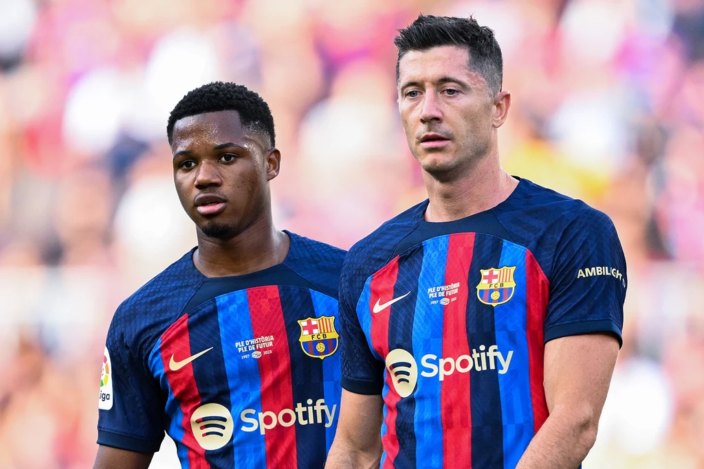 Ansu Fati i Robert Lewandowski Ansu Fati i Robert Lewandowski