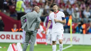 Michał Probierz i Robert Lewandowski