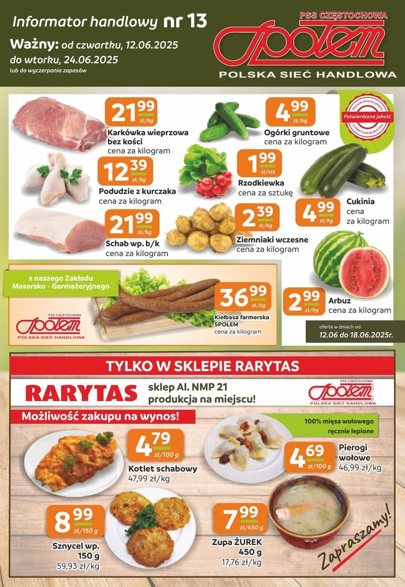 Gazetka promocyjna PSS Społem Częstochowa - ważna od 12. 06. 2025 do 24. 06. 2025