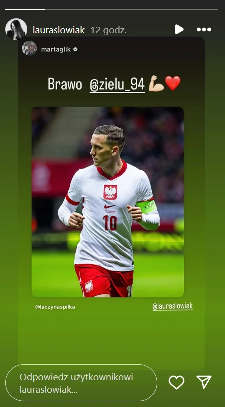 Laura Zielińska udostępniła relację Marty Glik