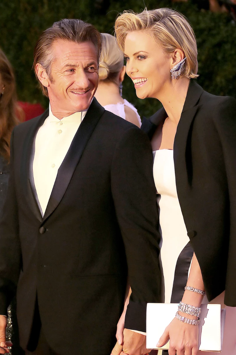 Charlize Theron i Sean Penn na czerwonym dywanie w 2014 roku