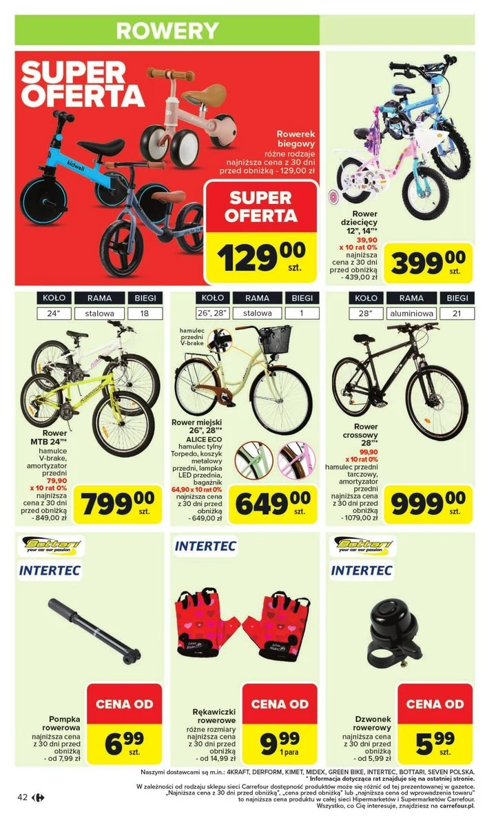 Rowery taniej w Carrefourze 