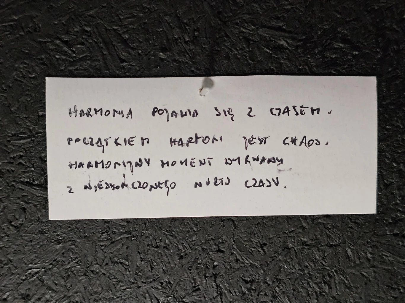 „Czas jest po to, aby wszystko nie wydarzyło się od razu" deklaruje Michał Napierała