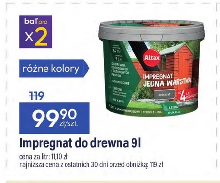 Impregnat do drewna Altax