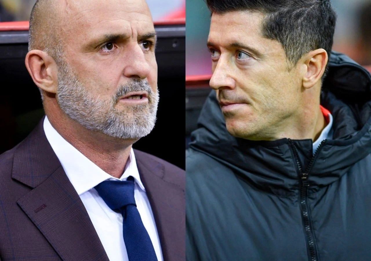 Michał Probierz i Robert Lewandowski Michał Probierz i Robert Lewandowski