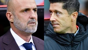 Michał Probierz i Robert Lewandowski