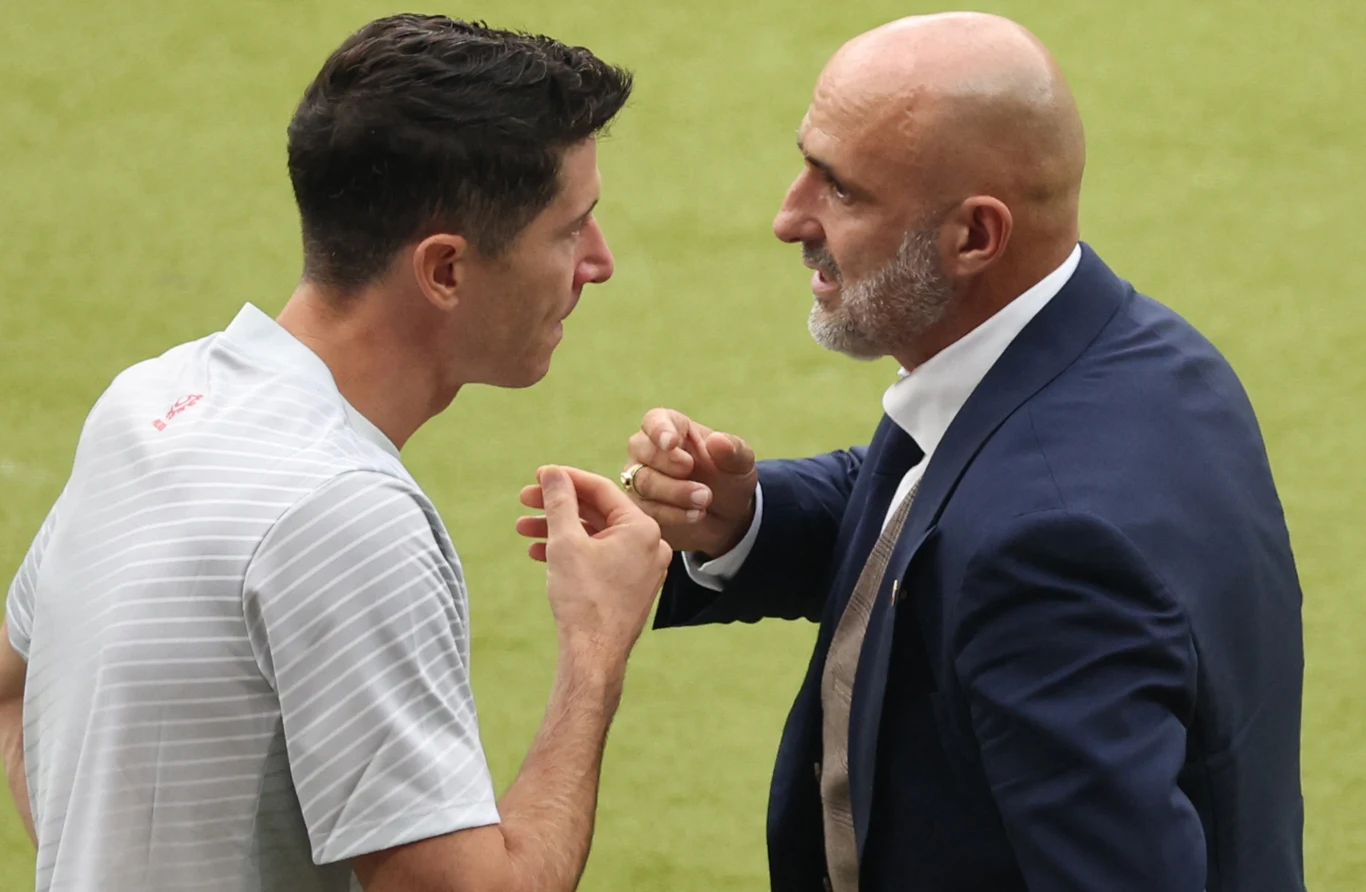 Robert Lewandowski i Michał Probierz