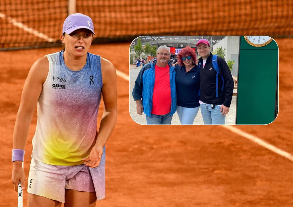 Iga Świątek ma wspaniałych kibiców, wielu na dobre i na złe, jak spotkana w Paryżu trzyosobowa rodzina z Tychów w składzie: mama Brygida, tata Jacek i syn Kamil Iga Świątek ma wspaniałych kibiców, wielu na dobre i na złe, jak spotkana w Paryżu trzyosobowa rodzina z Tychów w składzie: mama Brygida, tata Jacek i syn Kamil